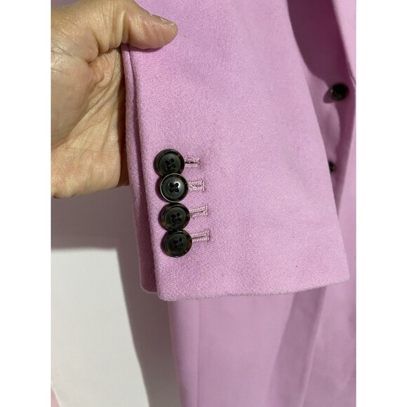 J Crew Coat 20/2X Alfie Pink Italian Cashmere Wool Mario Bellucci Classic Long - Picture 11 of 16